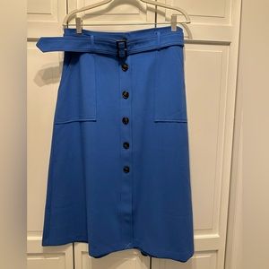 NWT Ann Taylor Aline Belted Skirt Midi Size 10